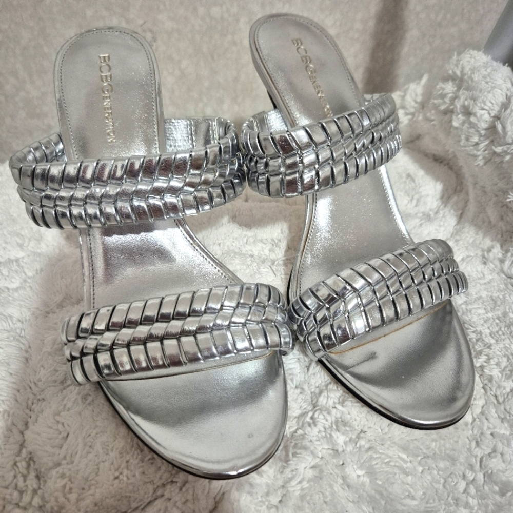 BCBGENERATION Silver Women's Sandals..Size:11M